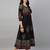 Black cotton printed anarkali kurta