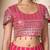 elegant pink orange georgette embroidered lehenga choli set