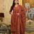 Rust Ajrakh Print Kurta Pant with Dupatta