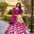 purple tussar silk tie dye printed lehenga choli set