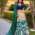 navy blue tussar silk tie dye printed lehenga choli set