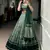 green tussar silk kalamkari printed lehenga set with dupatta
