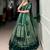 green tussar silk kalamkari printed lehenga set with dupatta