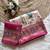Rani Pink Color Digital Pashmina Test print With Siroski Hand Work Naylon Viscos Softy Silk Saree