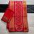 Red Color Purely Hand Daying Chinya Tisu Viscose Khaddi Crepe Georgette Saree