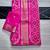 Rani Pink Color Purely Hand Daying Chinya Tisu Viscose Khaddi Crepe Georgette Saree