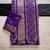 Purple Color Purely Hand Daying Chinya Tisu Viscose Khaddi Crepe Georgette Saree
