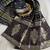 Black Color Purely Hand Daying Chinya Tisu Viscose Khaddi Crepe Georgette Saree