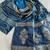 Blue Color Purely Hand Daying Chinya Tisu Viscose Khaddi Crepe Georgette Saree