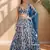 blue designer net party wear lehenga choli with sequin work