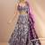 Elegant Purple Sequins Net Reception Wear Lehenga Choli With Dupatta