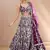 purple sequins reception wear net lehenga choli with dupatta