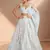 sky blue designer net engagement wear lehenga choli with sequins work