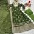 Green chinon silk anarkali gown with heavy cording embroidery & sequins work