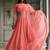 peach thread embroidered georgette bridesmaid lehenga choli