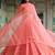 peach thread embroidered georgette bridesmaid lehenga choli