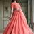 Amazing Peach Thread Embroidered Monochrome Bridesmaid Lehenga Choli