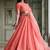 peach thread embroidered georgette bridesmaid lehenga choli