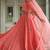 peach thread embroidered georgette bridesmaid lehenga choli