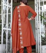 Women's Embroidered Anarkali Kurta Set with Dupatta Set