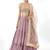 Beautiful Dusty Pink Zari Work Georgette Party Wear Lehenga Choli