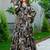 Multi color heavy air tex chinon silk digital print designer gown