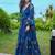 Multi color heavy air tex chinon silk digital print designer gown
