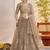 Gleaming Gray Sequins Net Bridesmaid Lehenga Choli With Dupatta