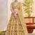 Superior Yellow Thread Embroidered Net Lehenga Choli With Dupatta