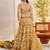 Superior Yellow Thread Embroidered Net Lehenga Choli With Dupatta