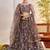 Excellent Dusty Purple Thread Work Net Engagement Wear Lehenga Choli
