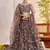 dusty purple thread work net lehenga choli for engagement wear