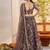 Excellent Dusty Purple Thread Work Net Engagement Wear Lehenga Choli