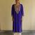 Blue embroidered silk kurta set
