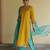 Yellow embroidered chiffon kurta set