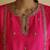 Pink embroidered silk kurta set