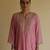 Pink embroidered chanderi kurta set