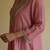 Pink embroidered chanderi kurta set