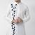 White  embroidered dupion silk kurta