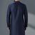 Navy dupion silk kurta