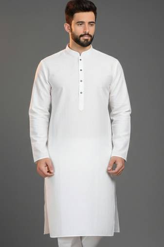 White cotton kurta