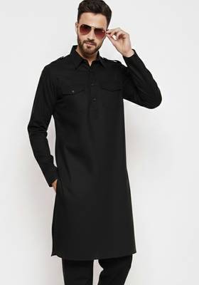 Black cotton kurta 1