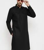Black cotton kurta