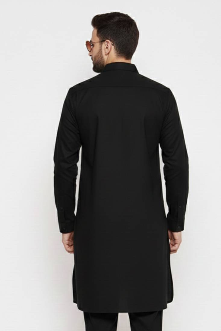 Black cotton kurta