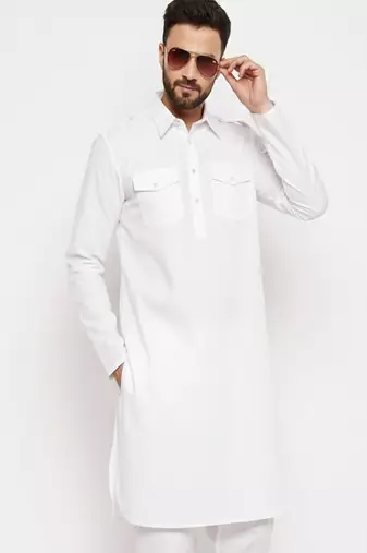 White cotton kurta