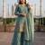 Seafoam green zari embroidered suit