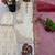 Ivory and maroon sharara set