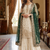 Ivory and emerald green ethnic ensemble