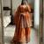 Burnt orange silk blend palazzo  suit