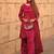 Red french crepe salwar kameez